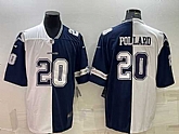 Men's Dallas Cowboys #20 Tony Pollard Navy White Split Vapor Untouchable Limited Stitched Jersey,baseball caps,new era cap wholesale,wholesale hats